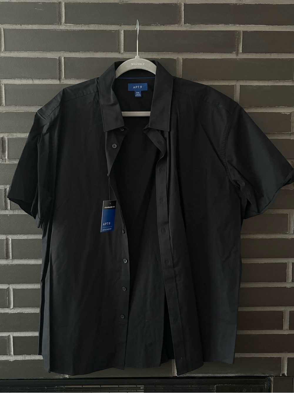 NWT black button up shirt